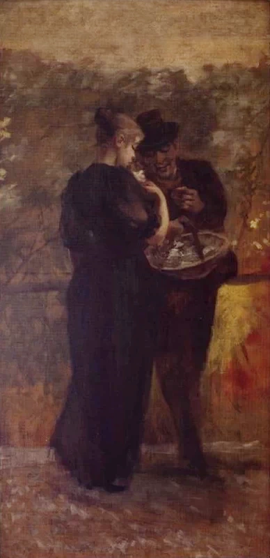 Il fiore, da 'Temi d'amore nella pittura di Egisto Lencerotto' - pag